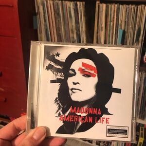 2003 Madonna "American Life" CD – Black, White & Red Cover